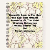 Romantische liefde is de sleutel notitieboek (Voorkant)