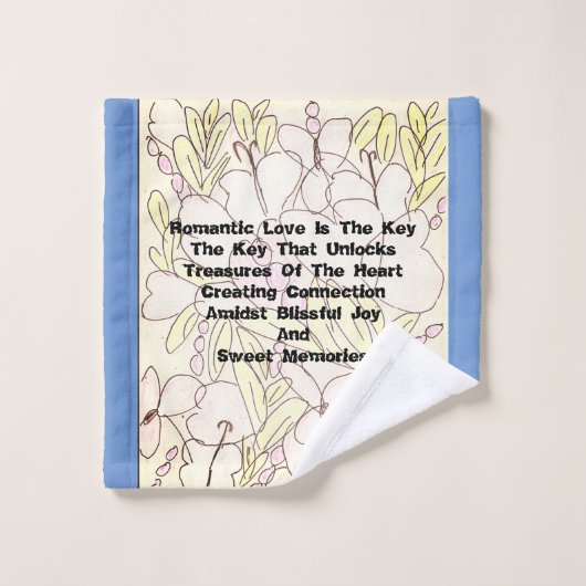 Romantische liefde is de sleutel washandje (Wasdoekje)