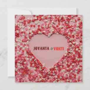 Romantische liefde Joyanta & Vokti rood kastanjebr Kaart