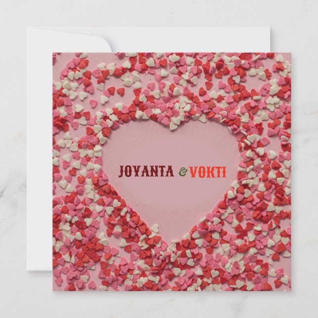 Romantische liefde Joyanta & Vokti rood maroon kle (Voorkant)