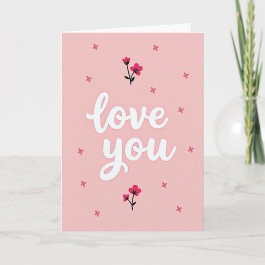Romantische Liefde Kusjes Kaart (Voorkant)