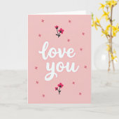 Romantische Liefde Kusjes Kaart (Gele Bloem)