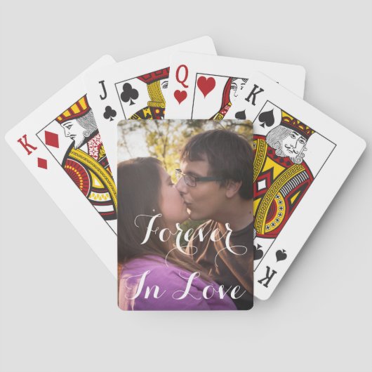 Romantische liefde of Valentijnsdag speelkaarten (Achterkant)