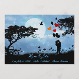 Romantische liefde onder de maan bruiloft