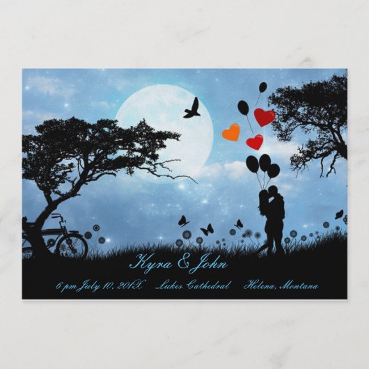 Romantische liefde onder de maan bruiloft (Voorkant)