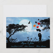Romantische liefde onder de maan bruiloft (Voorkant / Achterkant)