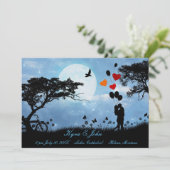 Romantische liefde onder de maan bruiloft (Staand voorkant)