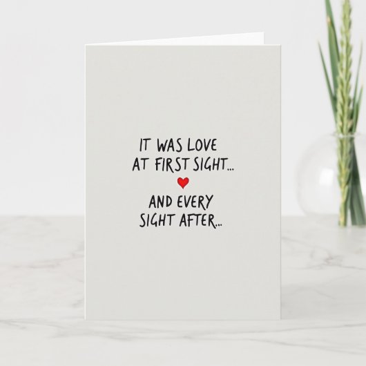 Romantische Liefde Op Het Eerste Gezicht Kaart (Voorkant)