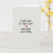 Romantische Liefde Op Het Eerste Gezicht Kaart (Gele Bloem)