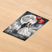 Romantische liefde op wolk negen sprookjeshuwelijk acryl uitnodigingen (Laagn)