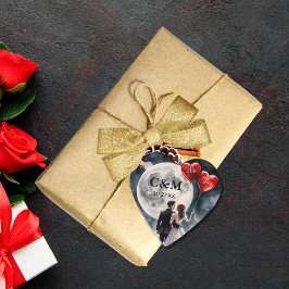 Romantische liefde op wolk negen sprookjeshuwelijk bedankjes labels