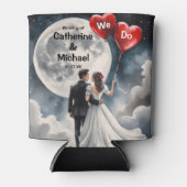 Romantische liefde op wolk negen sprookjeshuwelijk blikjeskoeler (Voorkant)