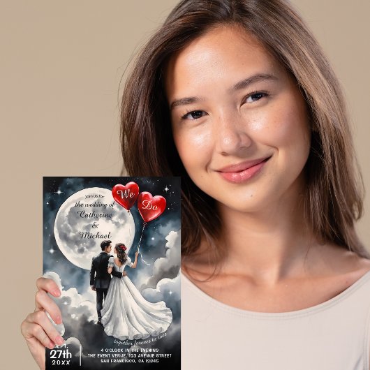 Romantische liefde op wolk negen sprookjeshuwelijk kaart