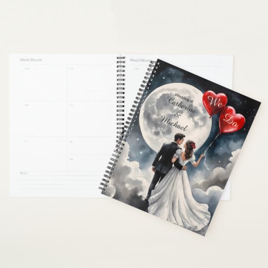 Romantische liefde op wolk negen sprookjeshuwelijk planner (Display)