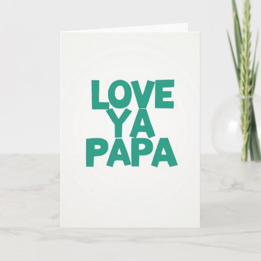 Romantische Liefde Papa Kaart (Voorkant)