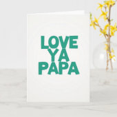 Romantische Liefde Papa Kaart (Gele Bloem)