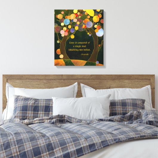 Romantische Liefde Quote Huwelijkscadeau Canvas Afdruk (Insitu (Slaapkamer))