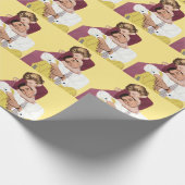  Romantische liefde, Retro Romance Cadeaupapier (Hoek)