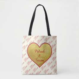 Romantische Liefde Rode Hart Schattigee Retro Vale Tote Bag