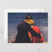  Romantische liefde, Romance op het strand Briefkaart (Voorkant / Achterkant)