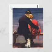  Romantische liefde, Romance op het strand Briefkaart (Voorkant / Achterkant)