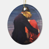  Romantische liefde, Romance op het strand Keramisch Ornament (Links)