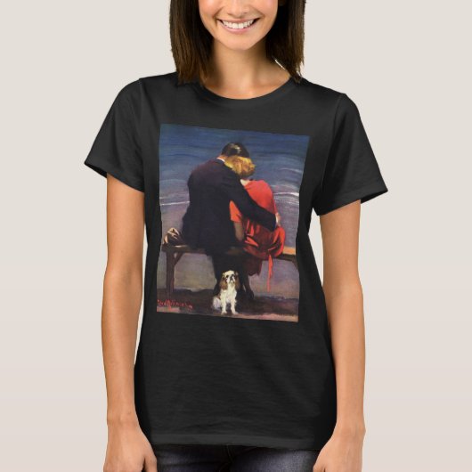  Romantische liefde, Romance op het strand T-shirt (Voorkant)