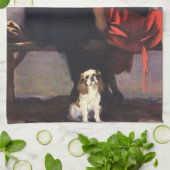  Romantische liefde, Romance op het strand Theedoek (Gevouwen)