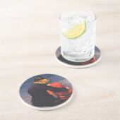 Romantische liefde, Romance op het strand Zandsteen Onderzetter (Zijkant)