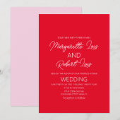 Romantische liefde rood roze Valentijn Kaart (Voorkant / Achterkant)