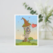 romantische liefde spellen briefkaart (Staand voorkant)