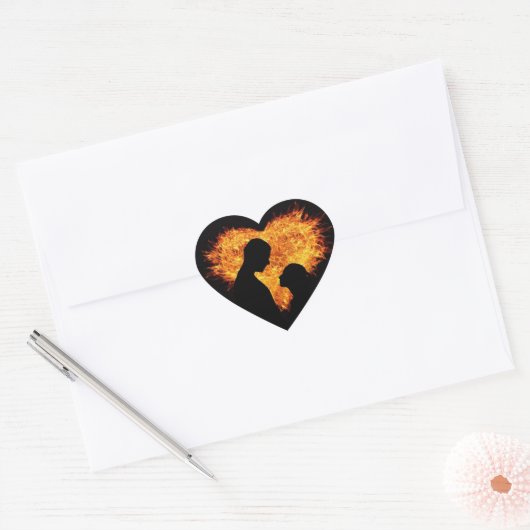 Romantische liefde Sticker (Envelop)