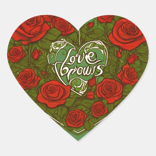 Romantische liefde Symbool Sticker - Hartelijk van (Voorkant)