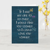 Romantische liefde tekst op noodlijdende achtergro kaart (Gele Bloem)