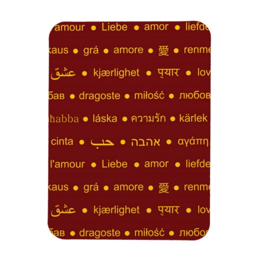 Romantische Liefde typografie tekstontwerp Magneet (Verticaal)