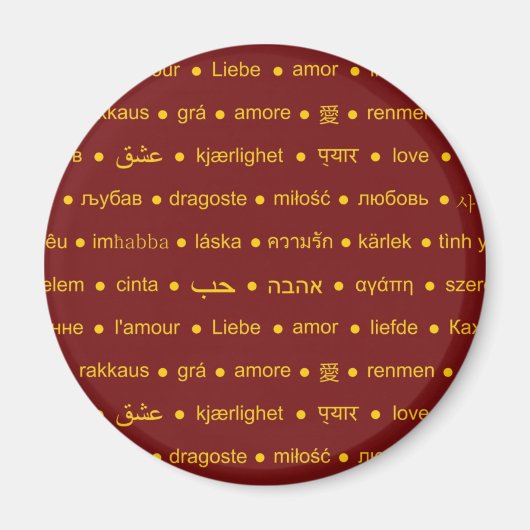 Romantische Liefde typografie tekstontwerp Magneet (Voorkant)