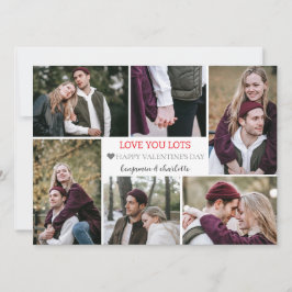 Romantische Liefde Valentijnsdag paar foto Collage Feestdagenkaart