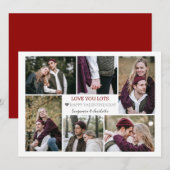 Romantische Liefde Valentijnsdag paar foto Collage Feestdagenkaart (Voorkant / Achterkant)