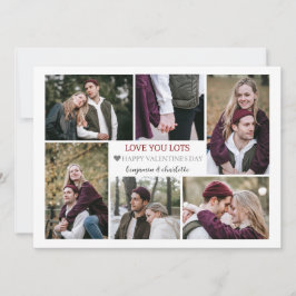 Romantische Liefde Valentijnsdag paar foto Collage Feestdagenkaart