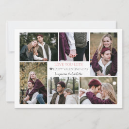 Romantische Liefde Valentijnsdag paar foto Collage Feestdagenkaart