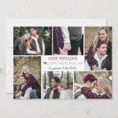 Romantische Liefde Valentijnsdag paar foto Collage Feestdagenkaart (Voorkant)