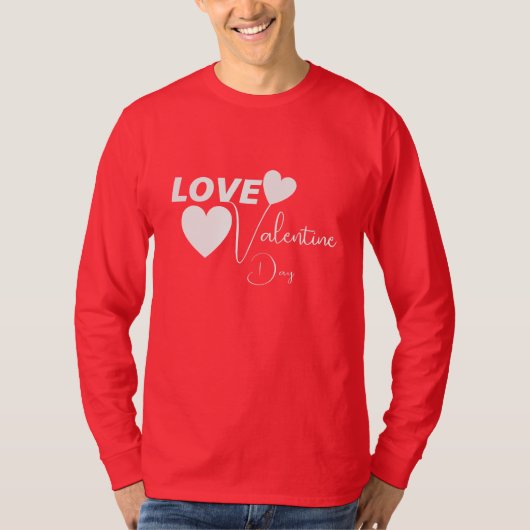 Romantische liefde Valentijnsdag T-shirt (Voorkant)