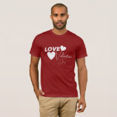 Romantische liefde Valentijnsdag T-shirt (Voorkant volledig)
