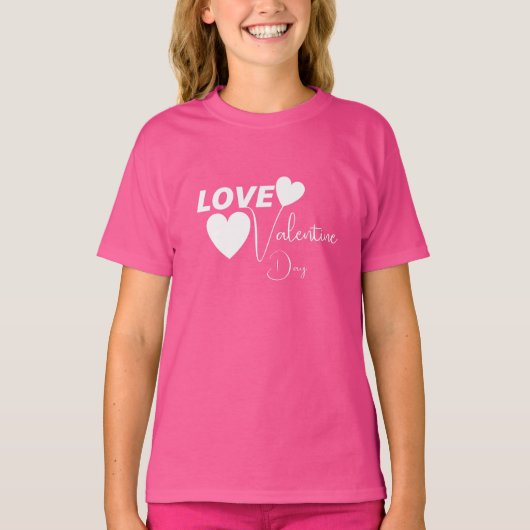 Romantische liefde Valentijnsdag T-shirt (Voorkant)