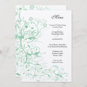 Romantische liefde vogel munt bruiloft menu (Voorkant / Achterkant)