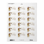 romantische liefde vogels bruiloft adresetiketten etiket (Full Sheet)