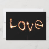 Romantische liefde vonken huwelijksuitnodiging kaart (Achterkant)