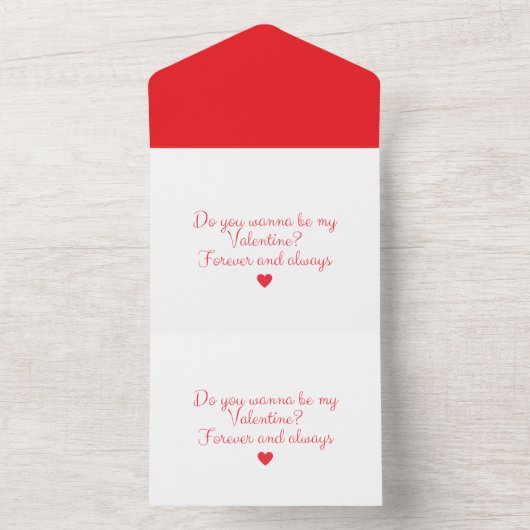 Romantische liefde voorstel Kaart (Binnen)