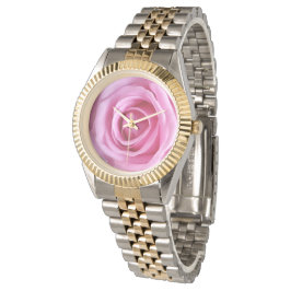 Romantische liefde Zachte Roze Roze Bloem Horloge