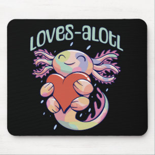 Romantische Liefdes - gelukkige axolotl Muismat